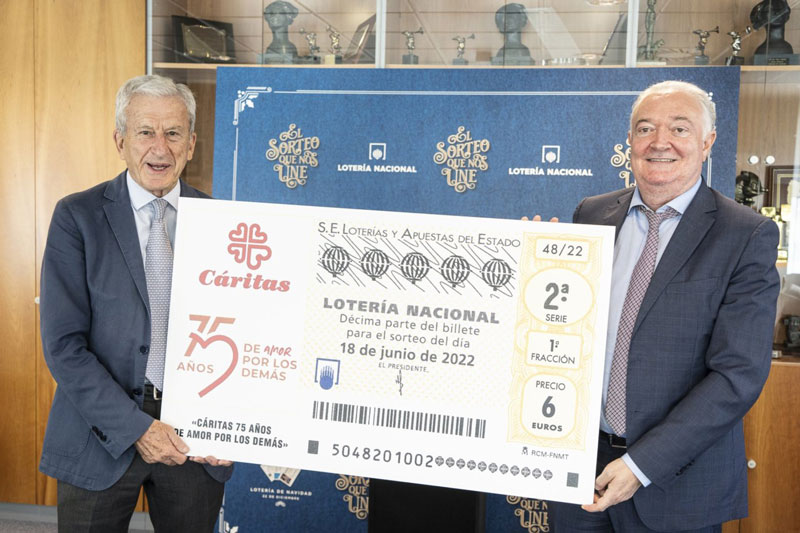 Loterías colabora con Cáritas para ayudar a más de 74.000 personas en situación de vulnerabilidad